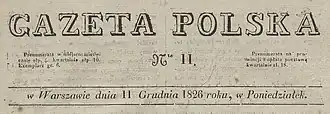 Image illustrative de l’article Gazeta Polska (1826-1907)