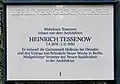Plaque commémorative apposée sur la maison de Tessenow à Berlin-Zehlendorf