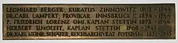 Plaque de la cathédrale Sainte-Edwige de Berlin