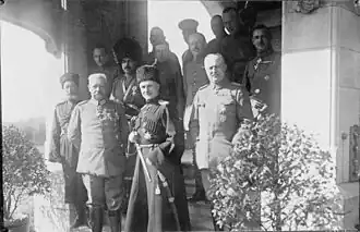 Photographie Skoropadsky entouré de Hindenburg et Ludendorff en septembre 1918