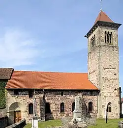 L'église Saint-Martin d'Adompt, côté sud.