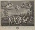 Gravure d'après Danse des Amours de Francesco Albani, pour la Galerie Royale de Dresde, 1753-1757