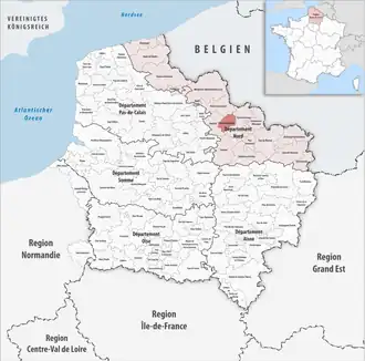 Localisation de Communauté d'agglomération Cœur d'Ostrevent