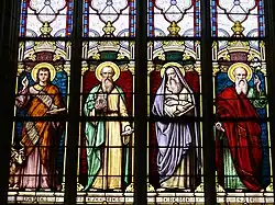 Vitrail représentant les quatre prophètes.