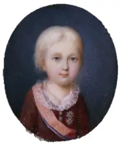 Gennaro de Naples et de Sicile (1780-1789), miniature de peintre inconnu.