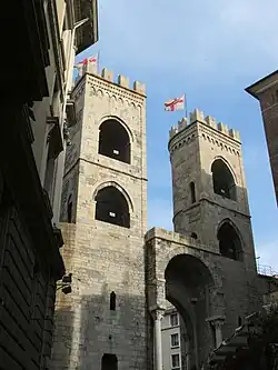 Porta Soprana à Gênes en Ligurie (XIIe&nbsp;siècle).