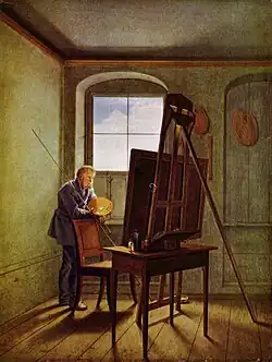 Georg Friedrich Kersting, Caspar David Friedrich dans son atelier (1819)