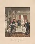 Numéro 1 de la série The Life of a Nobleman, manière noire coloriée à la main (n. d., Centre d'art britannique de Yale).