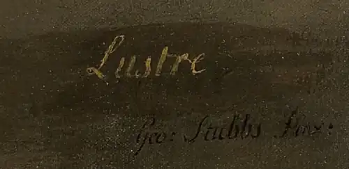 Titre du tableau et signature de l'artiste