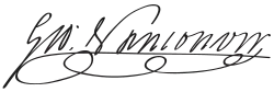 Signature de George Vancouver
