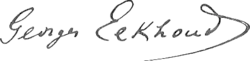Signature de Georges Eekhoud