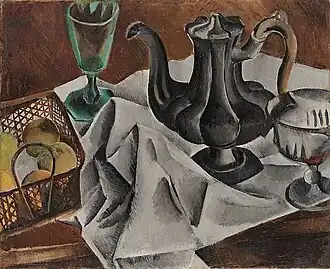 Nature morte au verre vert (1914).