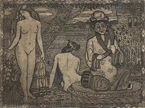 Le bain, eau-forte (1906), coll. priv.