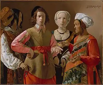 Georges de La Tour,La Diseuse de bonne aventure (1633-1639), 123&nbsp;×&nbsp;102&nbsp;cm.