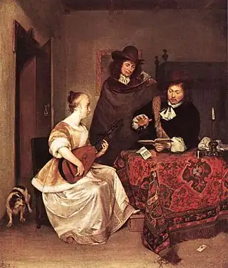 Joueuse de théorbe, 1667-1668Londres