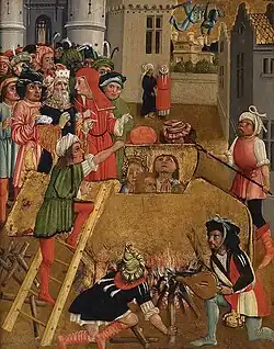 Peintre allemand inconnu - "La Légende du Saint Eustache" XVIe siècle