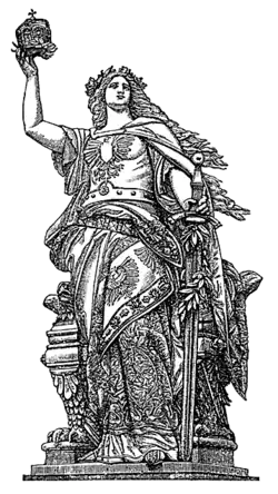 La Germania de Johannes Schilling (Le modèle pour Germania a été Clara, la plus jeune fille de Schilling)