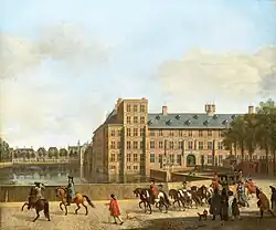 Schilderij van het Binnenhof, door Gerrit Berckheyde