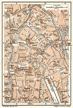 Gand-Sud visible sur une carte de 1909.