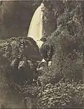 Cascade sur l'Aniene à Tivoli, vers 1850.