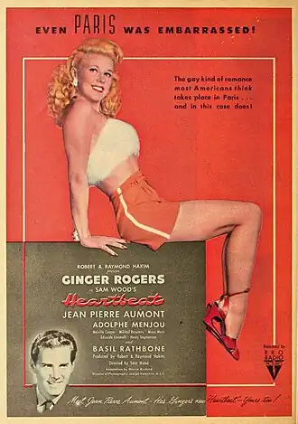 Description de l'image Ginger Rogers in Sam Wood's 'Heartbeat', 1946.jpg.