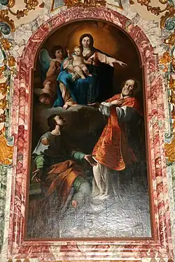 Madone à l’Enfant avec Saint Roch et Filippo Neri, de Giovanni Antonio Carosio, concathédrale San Flaviano