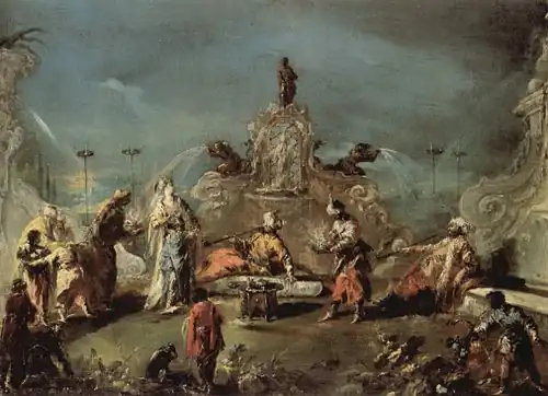 Scène de jardin et sérails, 1742-1743, huile sur toile, 46,5&nbsp;×&nbsp;64&nbsp;cm
