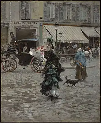 Giovanni Boldini, En traversant la rue, 1875, Williamstown, Clark Art Institute.