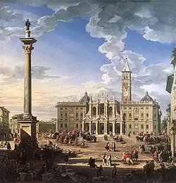 S. Maria Maggiore, peinture de 1744 par Giovanni Pannini