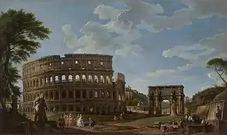 Vue sur le Colisée et l'Arc de Constantin, Giovanni Paolo Panini