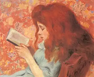 Jeune fille lisant un livre (avant1918)