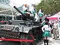 Réplique d'un Panzer III à l'Anime Expo de 2013 semblable à celui utilisé par les élèves du lycée Kuromorimine.