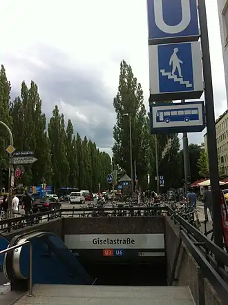 Image illustrative de l’article Giselastraße (métro de Munich)