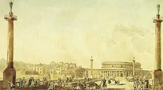 Projet de Gisors et Leconte pour la façade septentrionale du Palais Bourbon (1801).