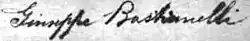 signature de Giuseppe Bastianelli