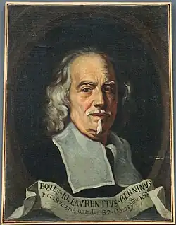 Giuseppe GhezziPortrait de Gian Lorenzo Bernini, 1692, huile sur toile, 64,7 x 48 cm. Accademia di San Luca, Rome, Italie.