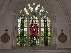 Le vitrail de sainte Radegonde.