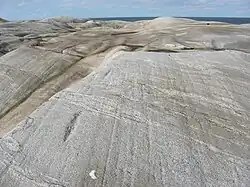 Stries formées par l'action des glaciers