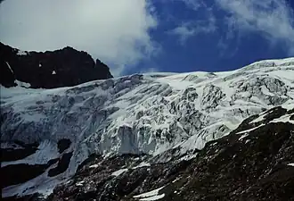 Glacier des Sellettes en juillet 1977.