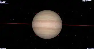 Gliese 777 Ab vue dans Celestia.