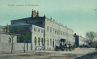 La gare de Rzeszów vers 1910.