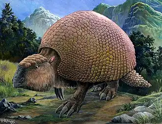 Glyptodon sp. (restitution par le paléoartiste Pavel Riha)
