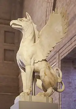 Reconstitution moderne du Sphinx du temple d'Aphaïa.