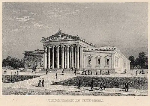 La Glyptothèque vers 1850.