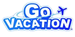 Le texte « Go Vacation » est écrit en bleu et blanc.