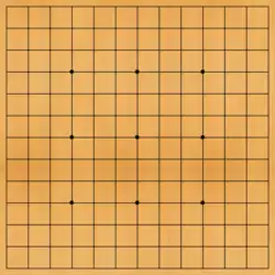 Un goban traditionnel (19x19)