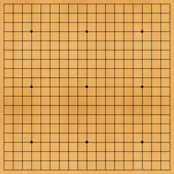 Un goban traditionnel (19x19)