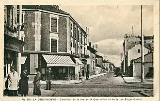Vue du même carrefour de la rue Edgar-Quinet, à la même époque.