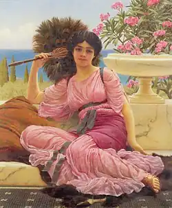 Flabellifera toile de John William Godward.La peinture en 1905 sur Commons