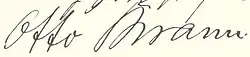 signature d'Otto Braun (1872-1955)